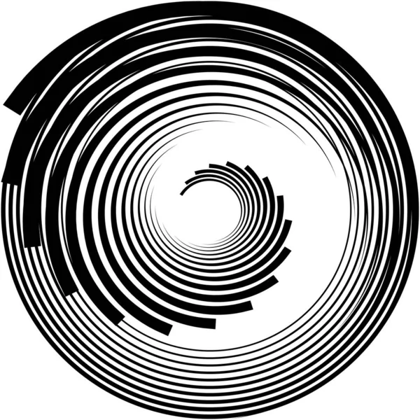 Sovrapposizione Astratta Spirale Vortice Vettore Vortice Voluta Elica Vertigini Cocleari — Vettoriale Stock