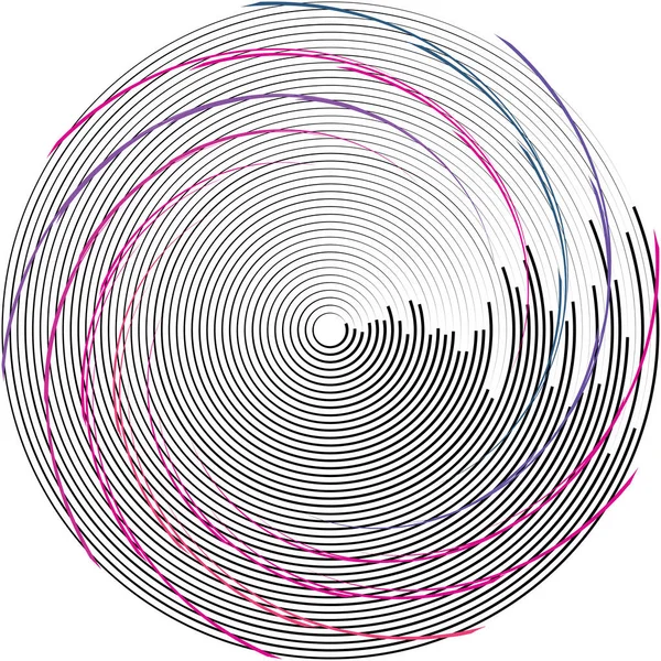 Overlaying Abstract Spiral Swirl Twirl Vector Volute Helix Cochlear Vertigo — Stock Vector