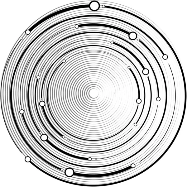 抽象的なスパイラル 渦巻き ツイルベクトルを上書きします ヴォリュート らせん 人工内耳のめまいの円形 幾何学的なイラスト 概要円 — ストックベクタ