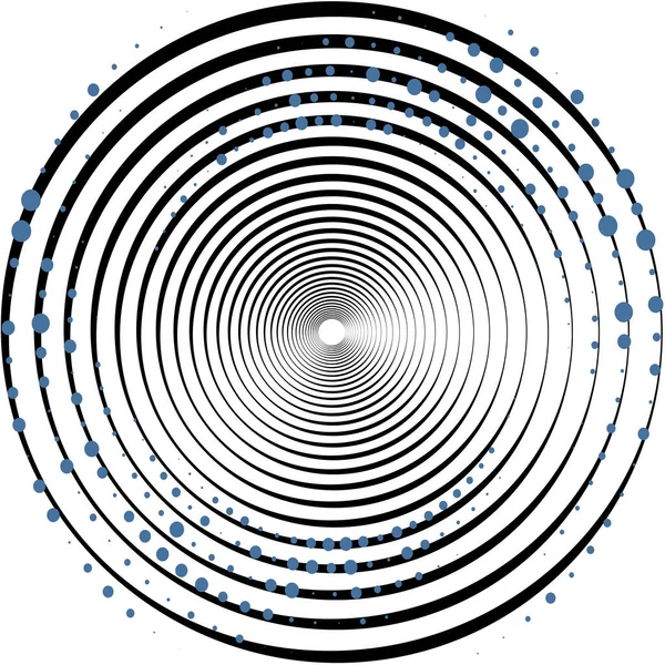 Överlagring Abstrakt Spiral Virvel Virvel Vektor Volute Helix Cochlear Vertigo — Stock vektor