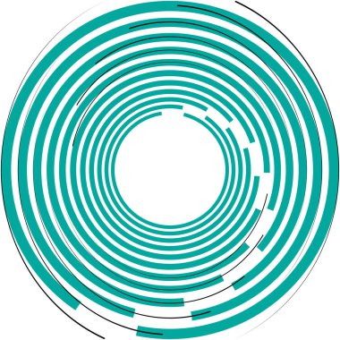 Soyut sarmal, girdap, dönme vektörü örtüşüyor. Volute, helix, koklear vertigo dairesel, geometrik çizim. Soyut çember