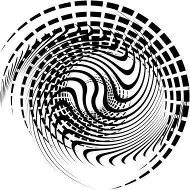 Soyut sarmal, girdap, dönme vektörü örtüşüyor. Volute, helix, koklear vertigo dairesel, geometrik çizim. Soyut çember