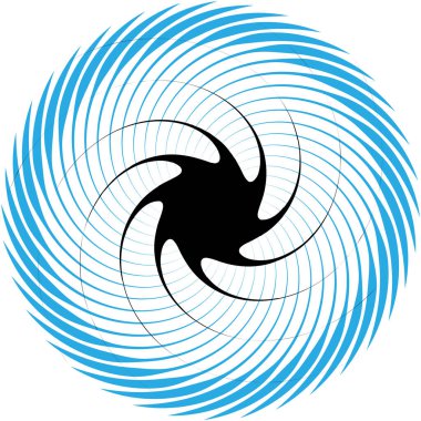 Soyut sarmal, girdap, dönme vektörü örtüşüyor. Volute, helix, koklear vertigo dairesel, geometrik çizim. Soyut çember