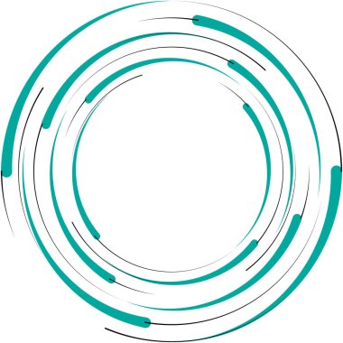 Soyut sarmal, girdap, dönme vektörü örtüşüyor. Volute, helix, koklear vertigo dairesel, geometrik çizim. Soyut çember