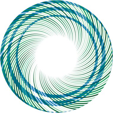 Soyut sarmal, girdap, dönme vektörü örtüşüyor. Volute, helix, koklear vertigo dairesel, geometrik çizim. Soyut çember