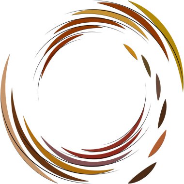 Soyut sarmal, girdap, dönme vektörü örtüşüyor. Volute, helix, koklear vertigo dairesel, geometrik çizim. Soyut çember