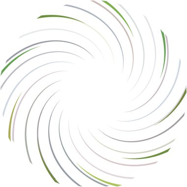 Soyut sarmal, girdap, dönme vektörü örtüşüyor. Volute, helix, koklear vertigo dairesel, geometrik çizim. Soyut çember