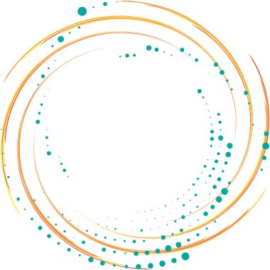 Soyut sarmal, girdap, dönme vektörü örtüşüyor. Volute, helix, koklear vertigo dairesel, geometrik çizim. Soyut çember