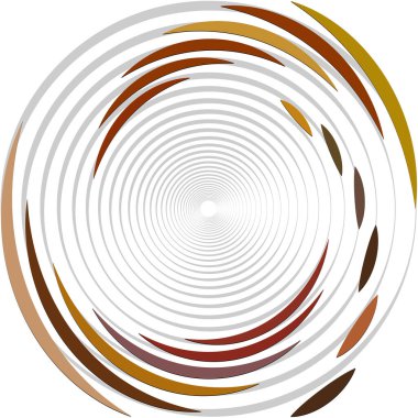 Soyut sarmal, girdap, dönme vektörü örtüşüyor. Volute, helix, koklear vertigo dairesel, geometrik çizim. Soyut çember