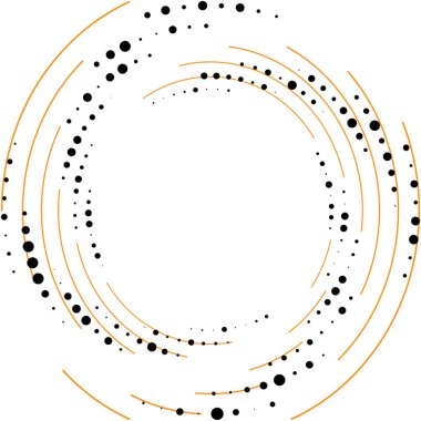 Soyut sarmal, girdap, dönme vektörü örtüşüyor. Volute, helix, koklear vertigo dairesel, geometrik çizim. Soyut çember
