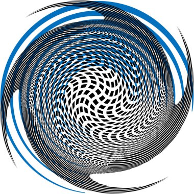 Soyut sarmal, girdap, dönme vektörü örtüşüyor. Volute, helix, koklear vertigo dairesel, geometrik çizim. Soyut çember