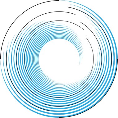 Soyut sarmal, girdap, dönme vektörü örtüşüyor. Volute, helix, koklear vertigo dairesel, geometrik çizim. Soyut çember