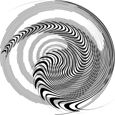 Soyut sarmal, girdap, dönme vektörü örtüşüyor. Volute, helix, koklear vertigo dairesel, geometrik çizim. Soyut çember
