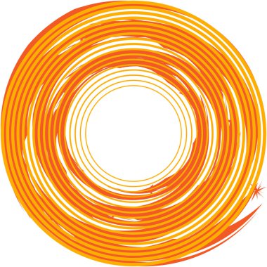 Soyut sarmal, girdap, dönme vektörü örtüşüyor. Volute, helix, koklear vertigo dairesel, geometrik çizim. Soyut çember