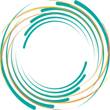 Soyut sarmal, girdap, dönme vektörü örtüşüyor. Volute, helix, koklear vertigo dairesel, geometrik çizim. Soyut çember