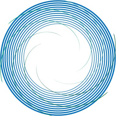 Soyut sarmal, girdap, dönme vektörü örtüşüyor. Volute, helix, koklear vertigo dairesel, geometrik çizim. Soyut çember