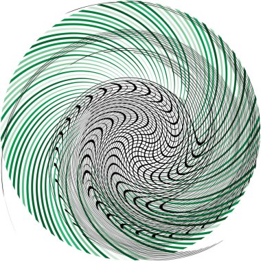 Soyut sarmal, girdap, dönme vektörü örtüşüyor. Volute, helix, koklear vertigo dairesel, geometrik çizim. Soyut çember