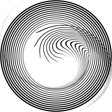 Soyut sarmal, girdap, dönme vektörü örtüşüyor. Volute, helix, koklear vertigo dairesel, geometrik çizim. Soyut çember