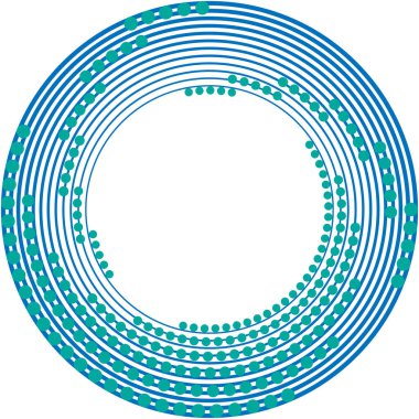 Soyut sarmal, girdap, dönme vektörü örtüşüyor. Volute, helix, koklear vertigo dairesel, geometrik çizim. Soyut çember