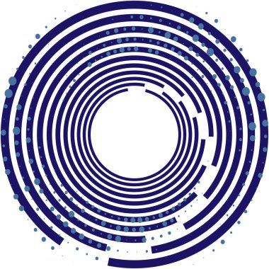 Soyut sarmal, girdap, dönme vektörü örtüşüyor. Volute, helix, koklear vertigo dairesel, geometrik çizim. Soyut çember