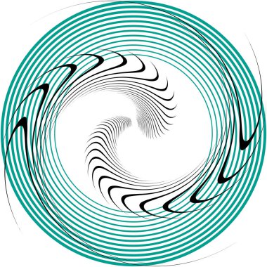 Soyut sarmal, girdap, dönme vektörü örtüşüyor. Volute, helix, koklear vertigo dairesel, geometrik çizim. Soyut çember