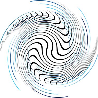 Soyut sarmal, girdap, dönme vektörü örtüşüyor. Volute, helix, koklear vertigo dairesel, geometrik çizim. Soyut çember