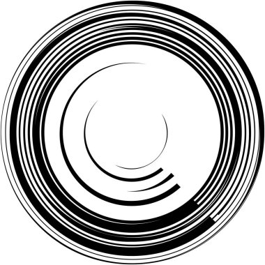 Soyut sarmal, girdap, dönme vektörü örtüşüyor. Volute, helix, koklear vertigo dairesel, geometrik çizim. Soyut çember