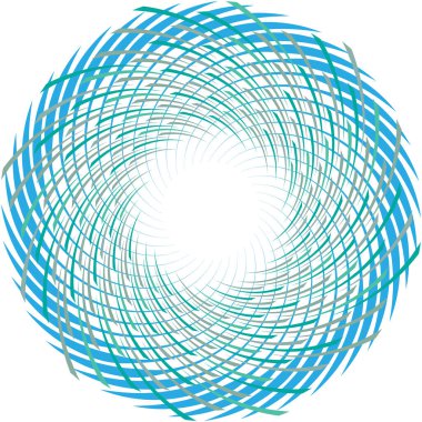 Soyut sarmal, girdap, dönme vektörü örtüşüyor. Volute, helix, koklear vertigo dairesel, geometrik çizim. Soyut çember