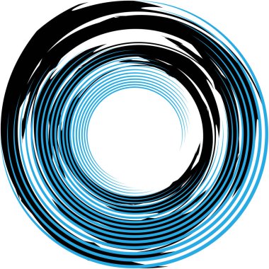 Soyut sarmal, girdap, dönme vektörü örtüşüyor. Volute, helix, koklear vertigo dairesel, geometrik çizim. Soyut çember