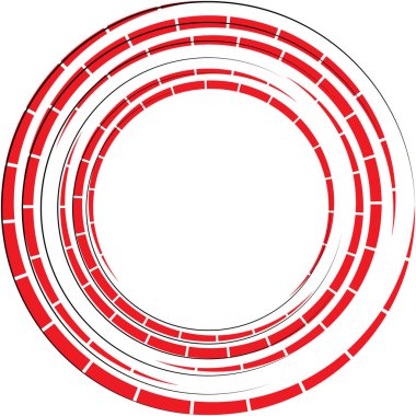Soyut sarmal, girdap, dönme vektörü örtüşüyor. Volute, helix, koklear vertigo dairesel, geometrik çizim. Soyut çember