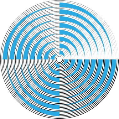 Soyut sarmal, girdap, dönme vektörü örtüşüyor. Volute, helix, koklear vertigo dairesel, geometrik çizim. Soyut çember