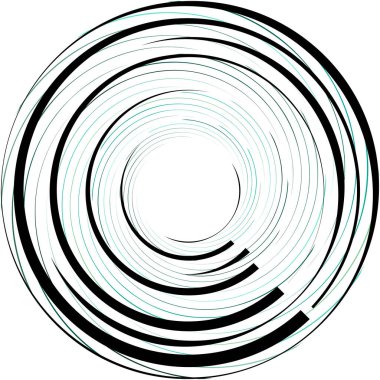Soyut sarmal, girdap, dönme vektörü örtüşüyor. Volute, helix, koklear vertigo dairesel, geometrik çizim. Soyut çember