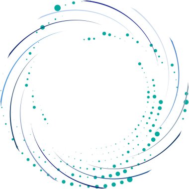 Soyut sarmal, girdap, dönme vektörü örtüşüyor. Volute, helix, koklear vertigo dairesel, geometrik çizim. Soyut çember