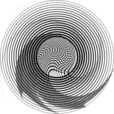 Soyut sarmal, girdap, dönme vektörü örtüşüyor. Volute, helix, koklear vertigo dairesel, geometrik çizim. Soyut çember