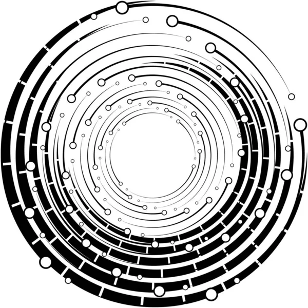 Soyut Sarmal Girdap Dönme Vektörü Örtüşüyor Volute Helix Koklear Vertigo — Stok Vektör