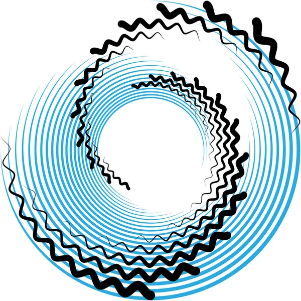 Sovrapposizione Astratta Spirale Vortice Vettore Vortice Voluta Elica Vertigini Cocleari — Vettoriale Stock