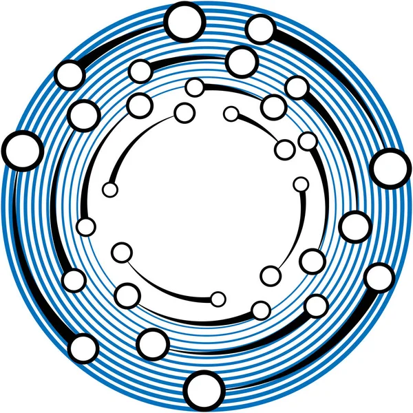 Sovrapposizione Astratta Spirale Vortice Vettore Vortice Voluta Elica Vertigini Cocleari — Vettoriale Stock