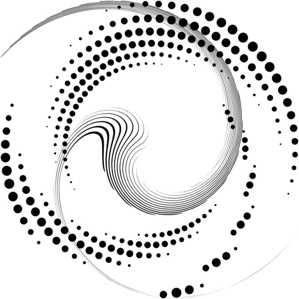 Sovrapposizione Astratta Spirale Vortice Vettore Vortice Voluta Elica Vertigini Cocleari — Vettoriale Stock