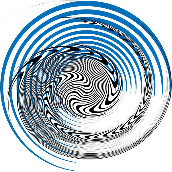 Overlaying Abstract Spiral Swirl Twirl Vector Volute Helix Cochlear Vertigo — Stock Vector