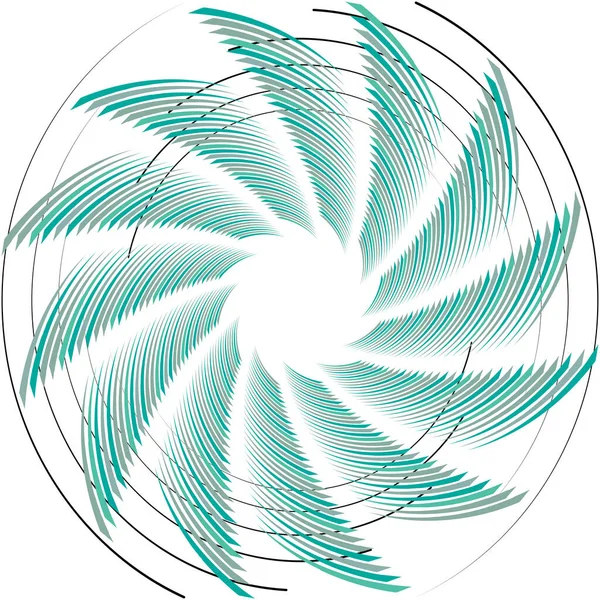 Abstracte Spiraal Draaikolk Wervelvector Voluut Helix Cochleaire Vertigo Cirkelvormig Geometrische — Stockvector