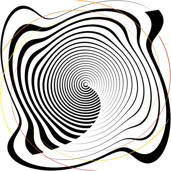 Abstracte Spiraal Draaikolk Wervelvector Voluut Helix Cochleaire Vertigo Cirkelvormig Geometrische — Stockvector