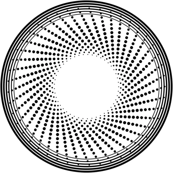 Abstracte Spiraal Draaikolk Wervelvector Voluut Helix Cochleaire Vertigo Cirkelvormig Geometrische — Stockvector