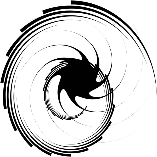 Sovrapposizione Astratta Spirale Vortice Vettore Vortice Voluta Elica Vertigini Cocleari — Vettoriale Stock