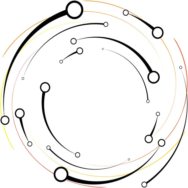 Abstracte Spiraal Draaikolk Wervelvector Voluut Helix Cochleaire Vertigo Cirkelvormig Geometrische — Stockvector