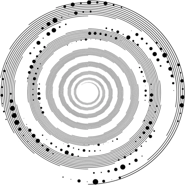 Sovrapposizione Astratta Spirale Vortice Vettore Vortice Voluta Elica Vertigini Cocleari — Vettoriale Stock