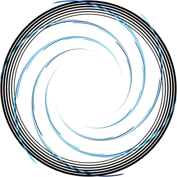 Espiral Abstracta Superpuesta Remolino Vector Giro Voluta Hélice Vértigo Coclear — Vector de stock