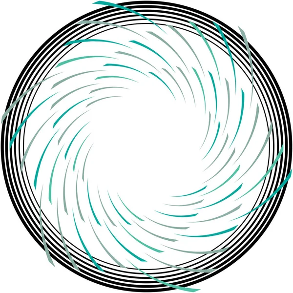 Abstracte Spiraal Draaikolk Wervelvector Voluut Helix Cochleaire Vertigo Cirkelvormig Geometrische — Stockvector