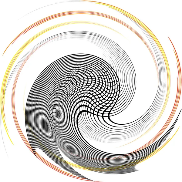 Sovrapposizione Astratta Spirale Vortice Vettore Vortice Voluta Elica Vertigini Cocleari — Vettoriale Stock