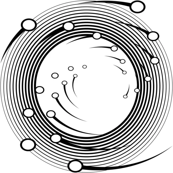 Sovrapposizione Astratta Spirale Vortice Vettore Vortice Voluta Elica Vertigini Cocleari — Vettoriale Stock