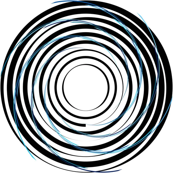 Espiral Abstracta Superpuesta Remolino Vector Giro Voluta Hélice Vértigo Coclear — Vector de stock